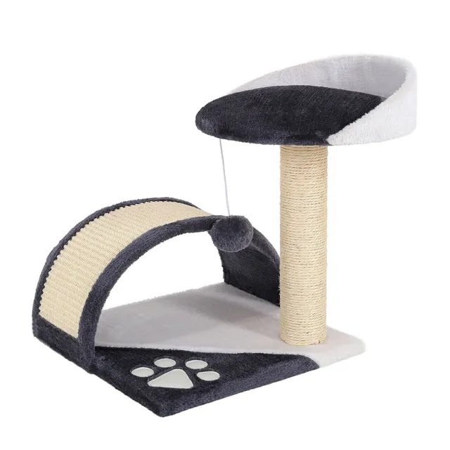Lionto Katzenkratzbäume tiragraffi gatto 43 cm beige bianco