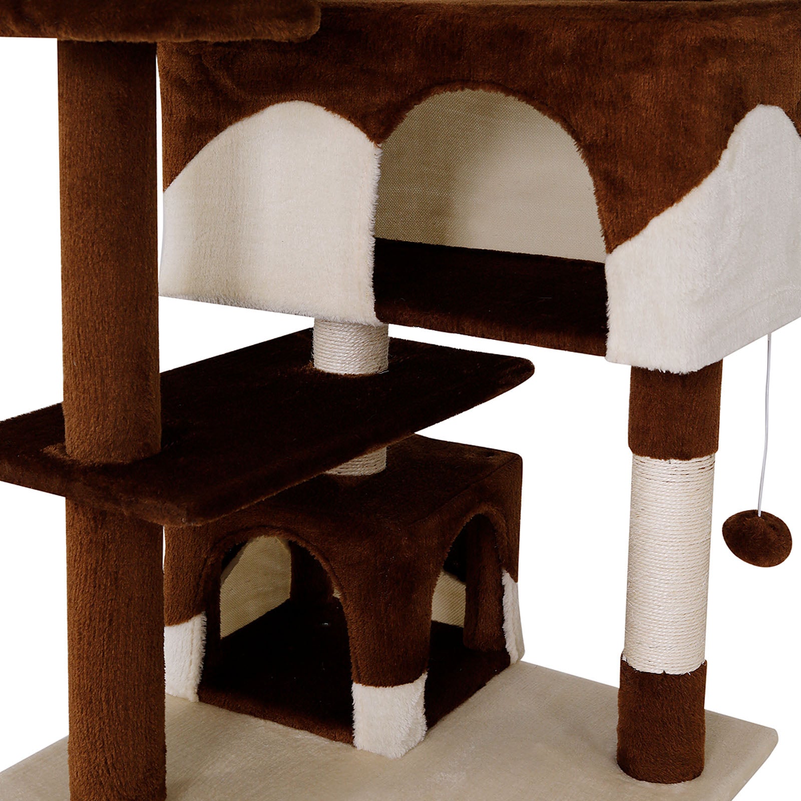 Lionto Katzenkratzbäume tiragraffi gatto 130 cm nero bianco