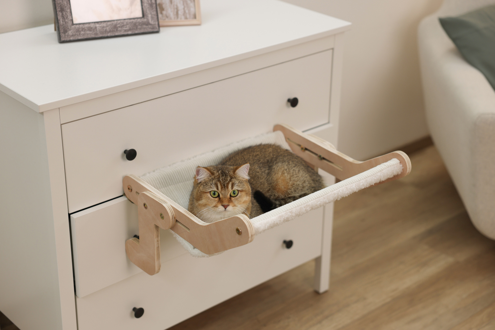 Kerbl Pet Hammock Nap Amaca Gatto Legno con Telo Morbido