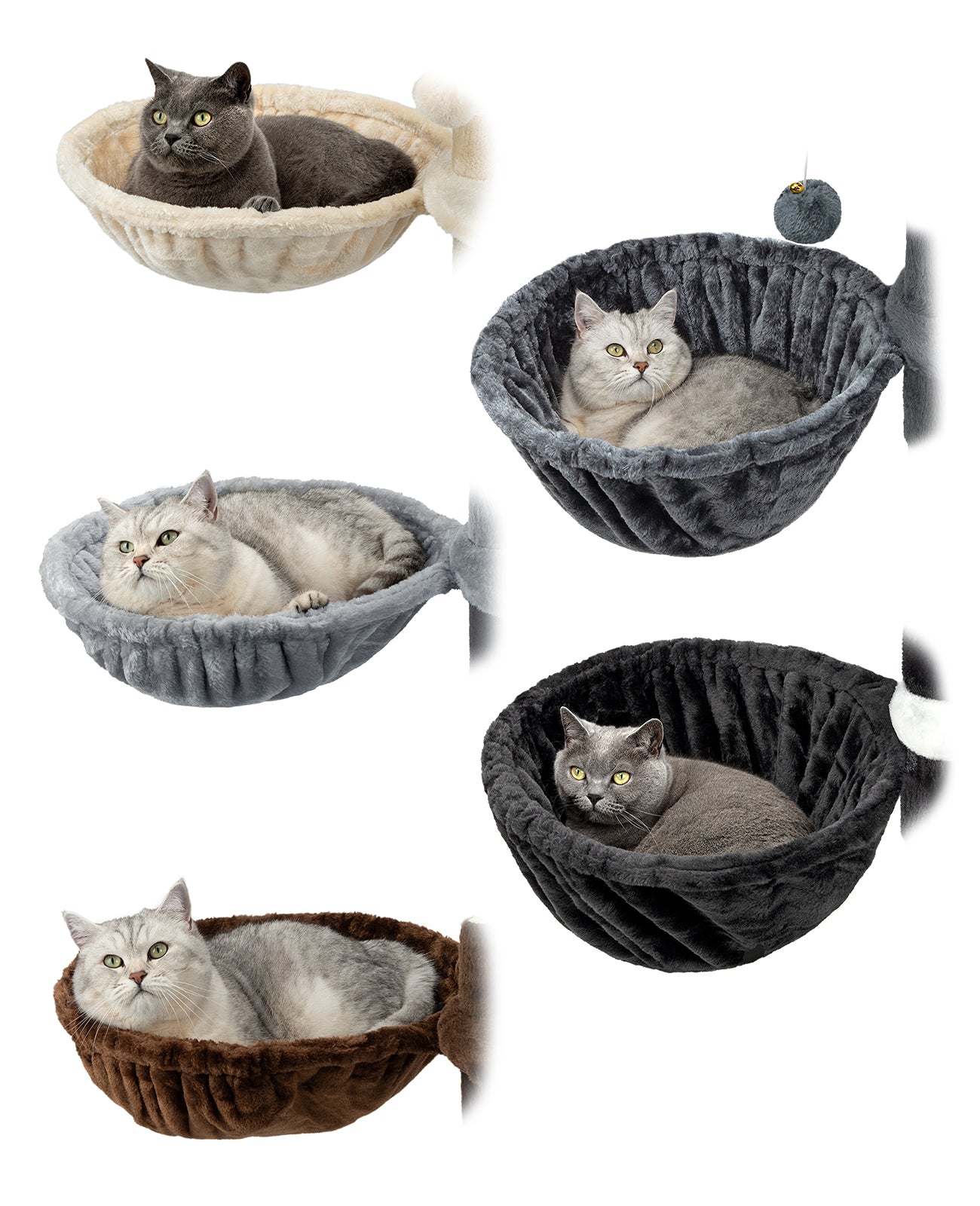Lionto Katzenkratzbäume amaca gatti beige 40 cm profondità 25 cm