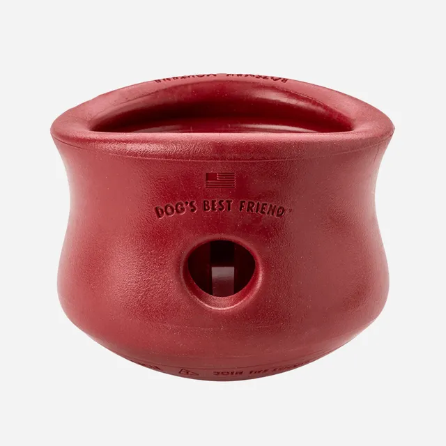 West Paw Toppl Red Ruby puzzle giocattolo cane rosso resistente