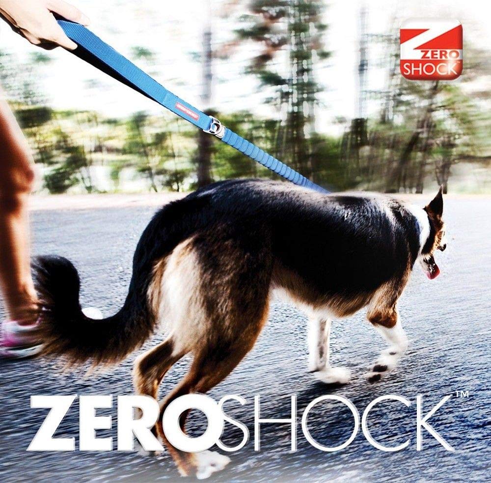 EzyDog Dog Leashes Zero Shock Guinzaglio Cane 1.2m Nero