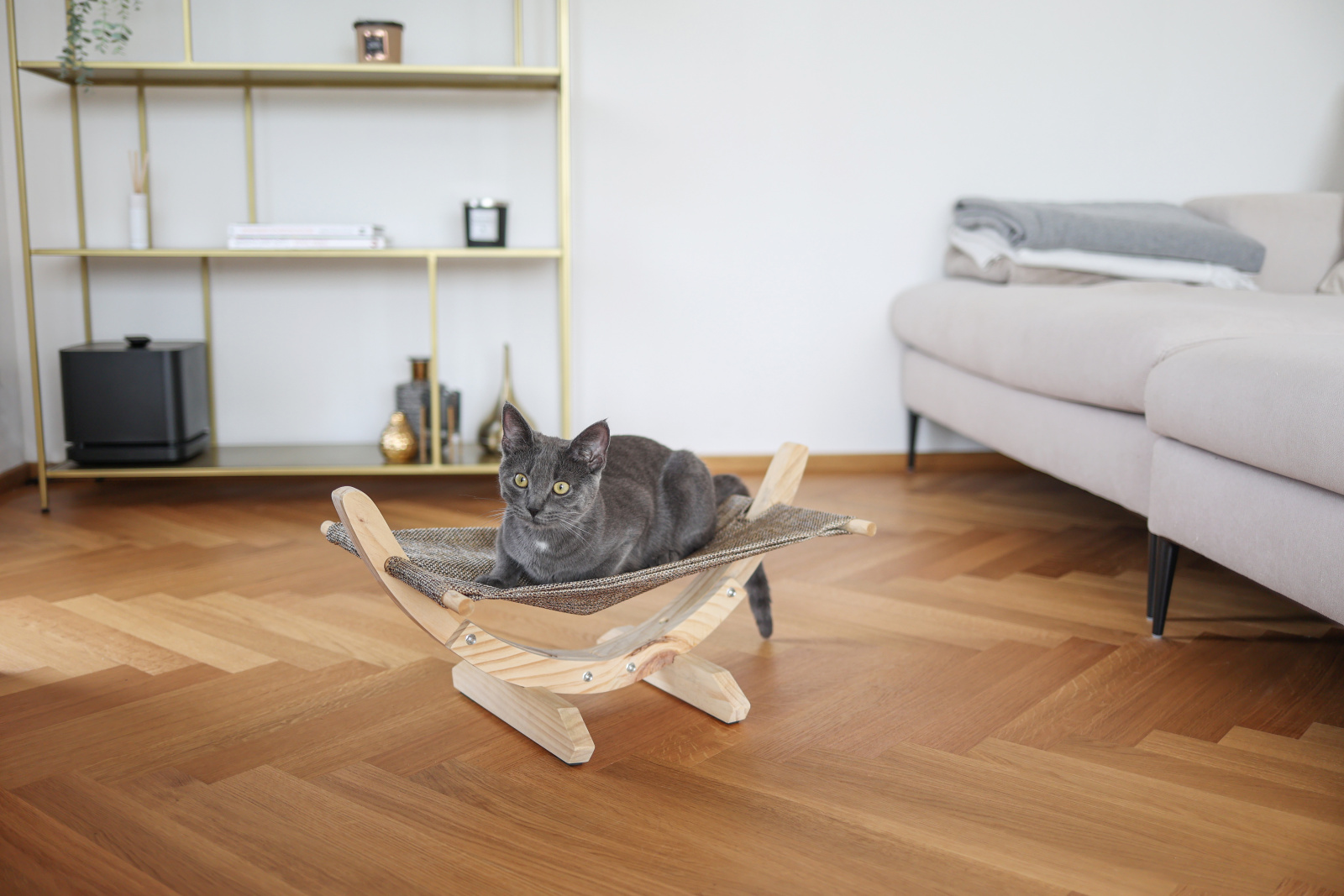 Kerbl Pet Siesta 2.0 amaca gatto legno e lino