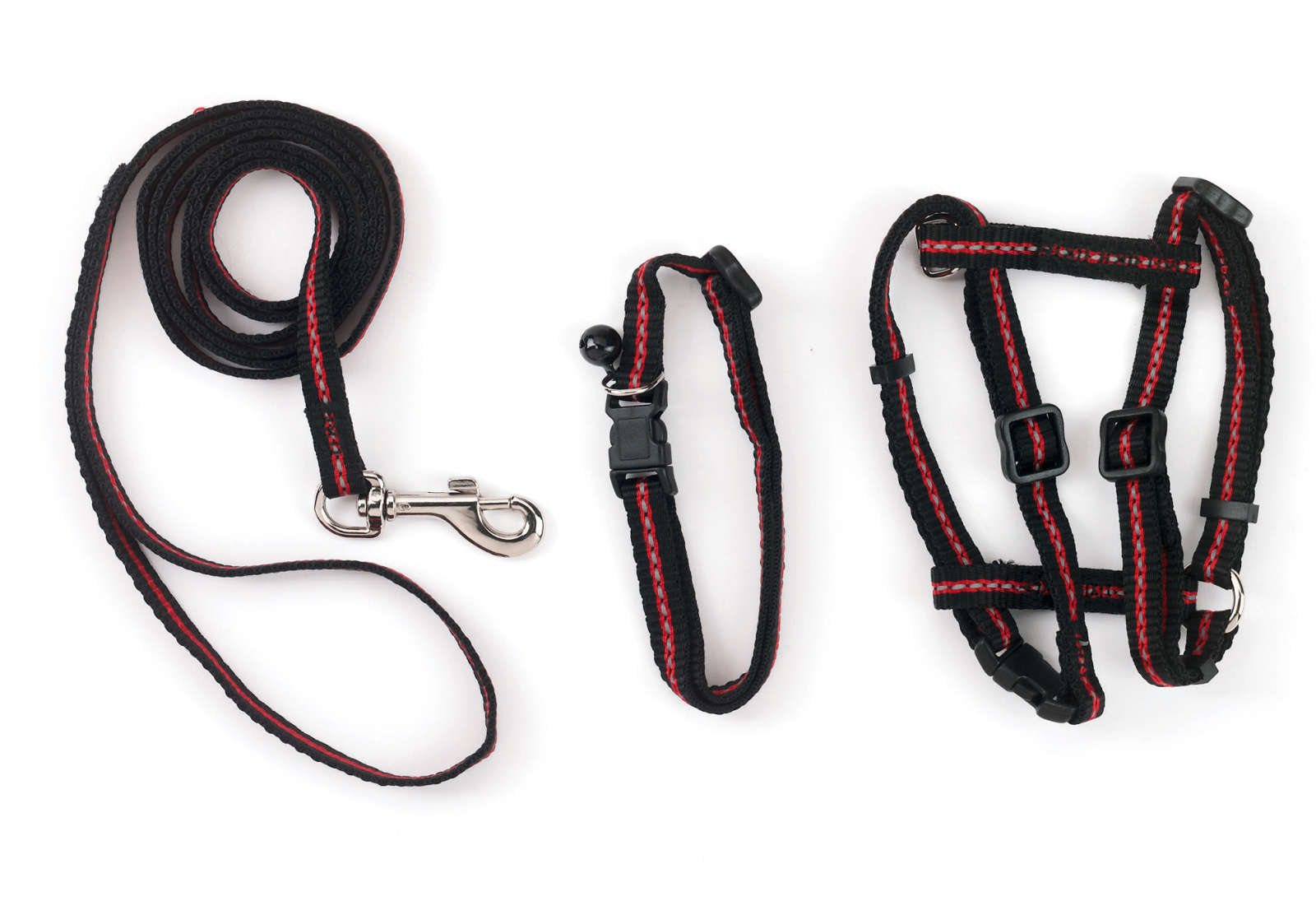 Kerbl Pet Cat Set 3 pezzi pettorina gatto catarifrangente