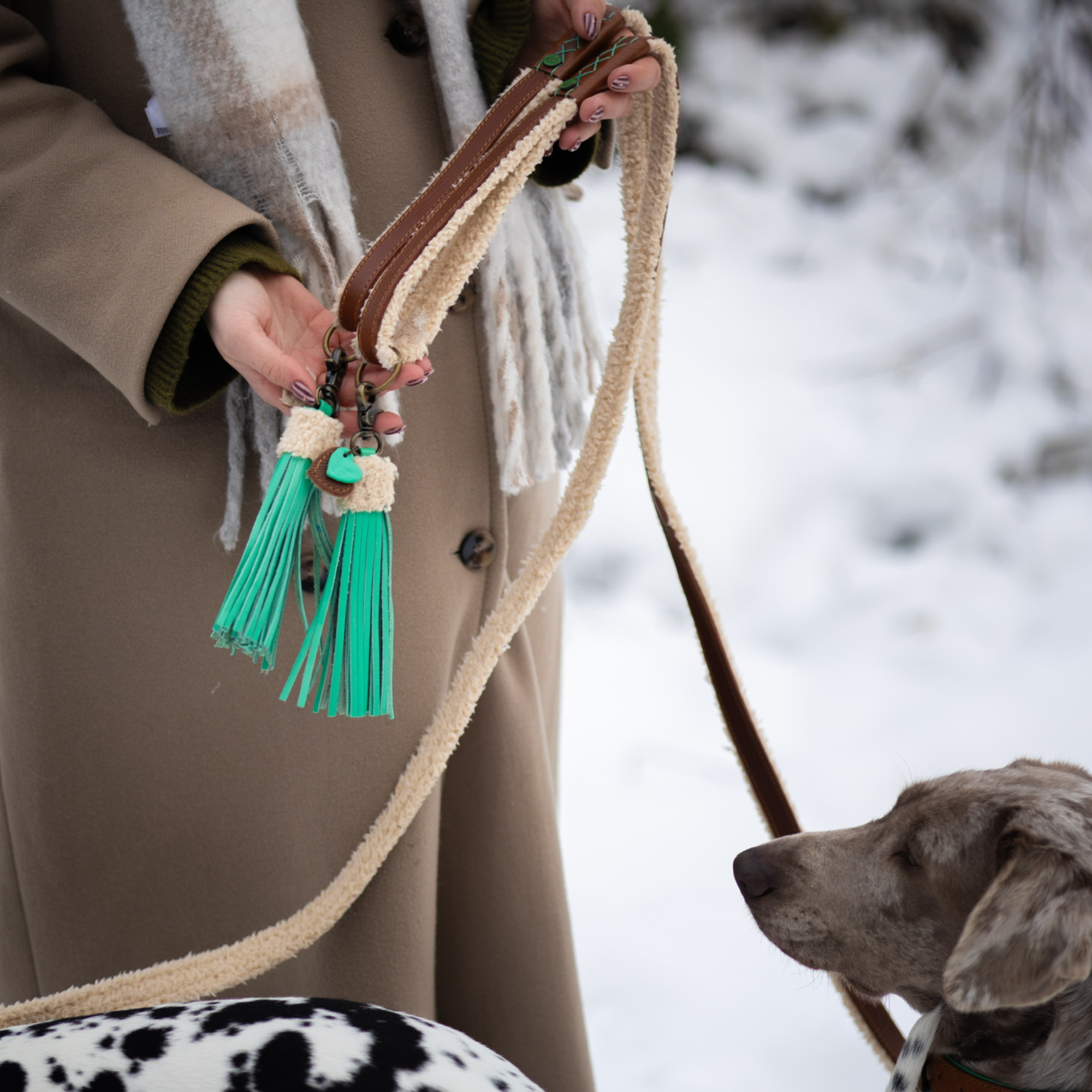 Dog with a Mission Teddy guinzaglio L 135 cm pelle marrone