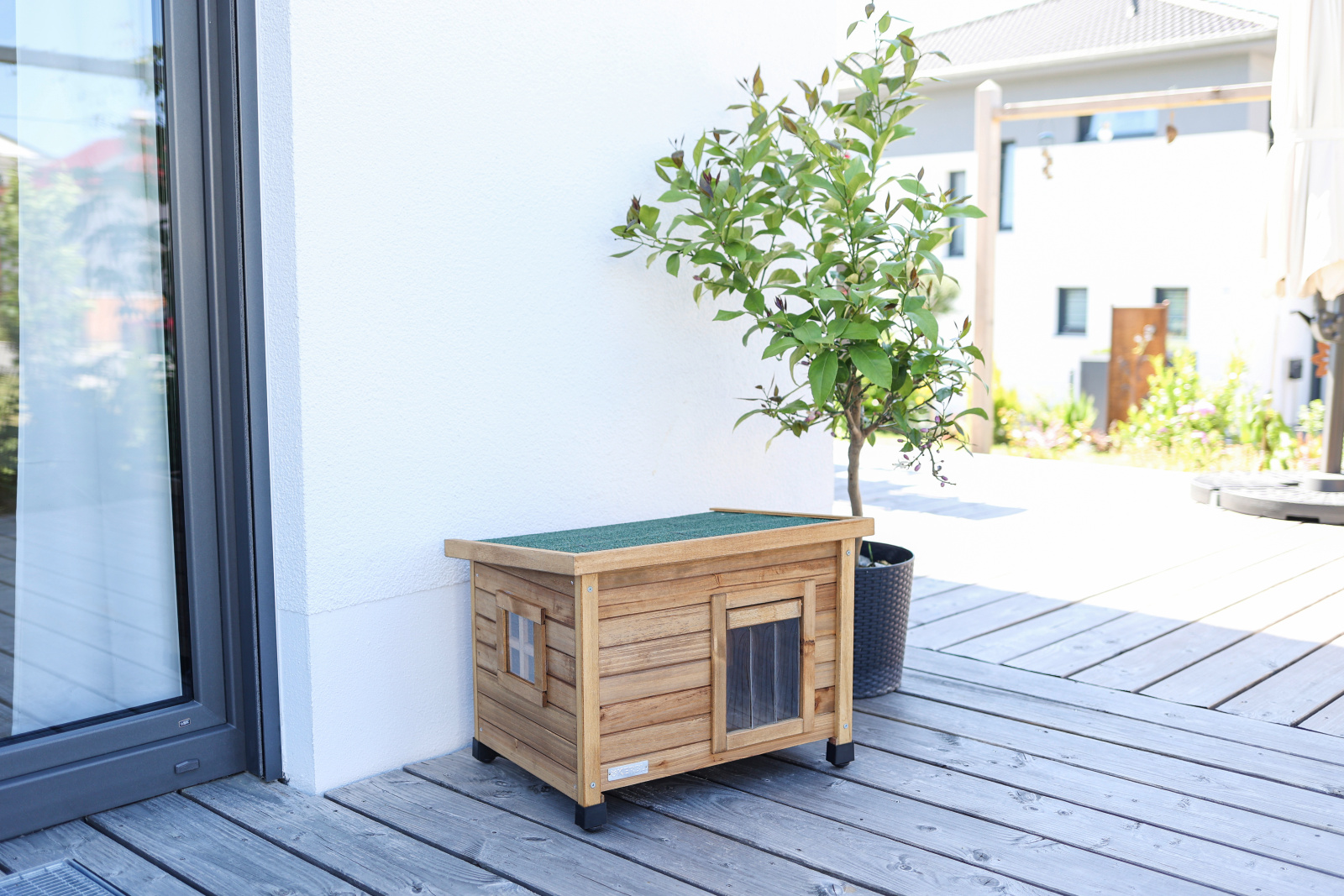 Kerbl Pet Cat House Rustica casetta gatto esterno legno