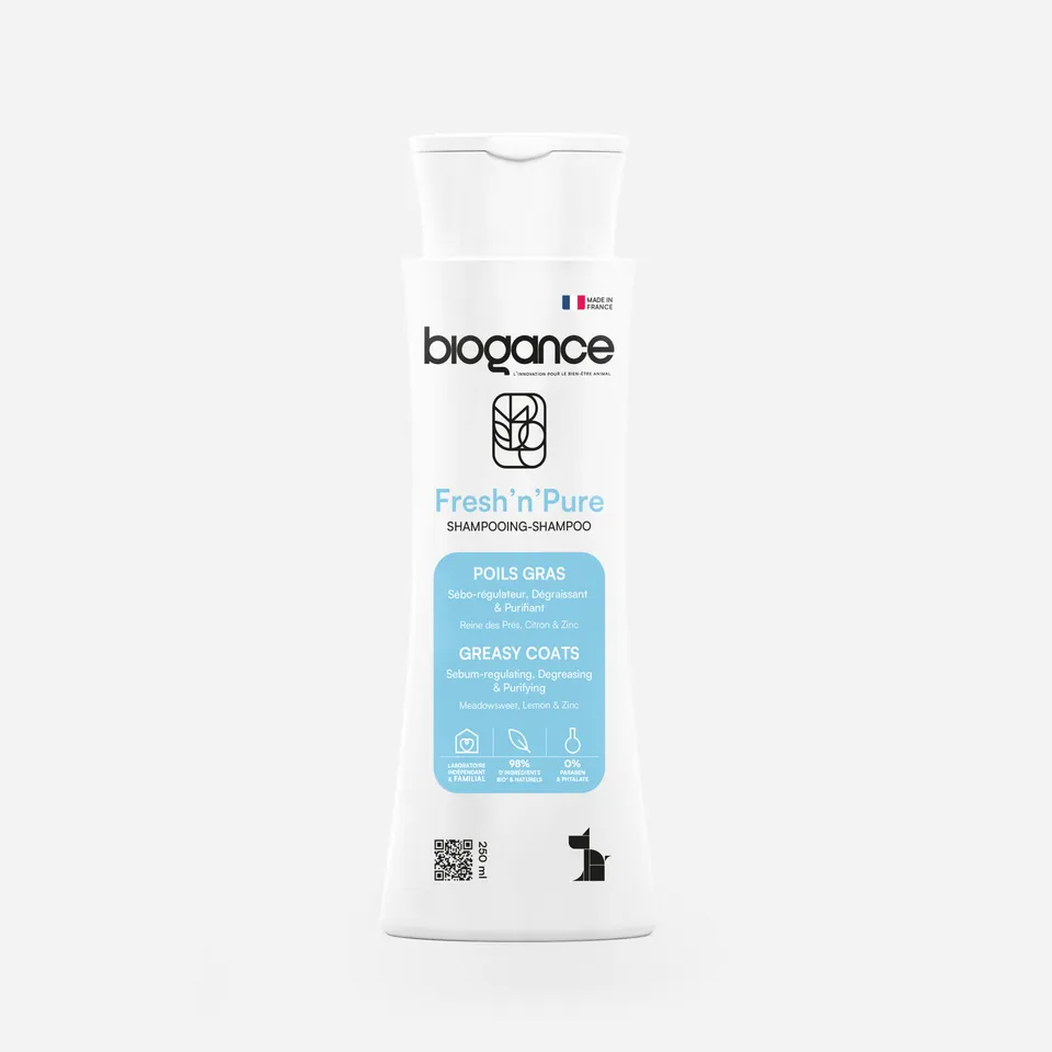 Biogance Fresh’n’Pure shampoo cane pelo grasso zinco