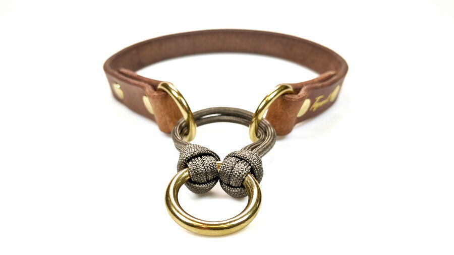 Toscani Cuoio Collare Cane Taglia Media Pelle 20mm Artigianale