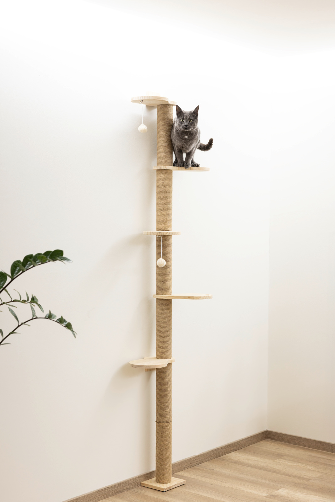 Kerbl Pet Timber Tiragraffi a Parete Legno Iuta