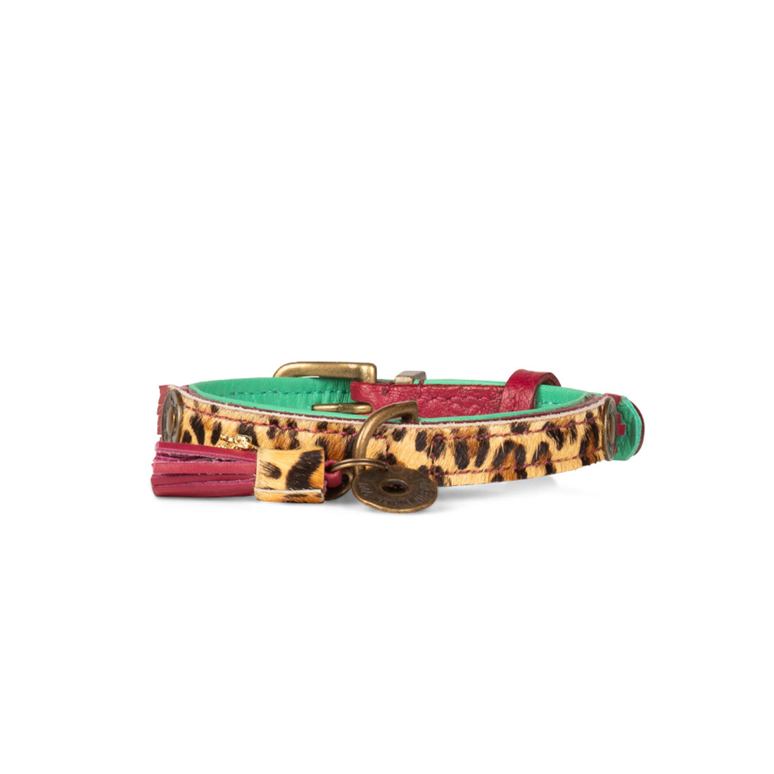 Dog with a Mission Lou Lou Collare Cane XXS Panterprint Bordeaux