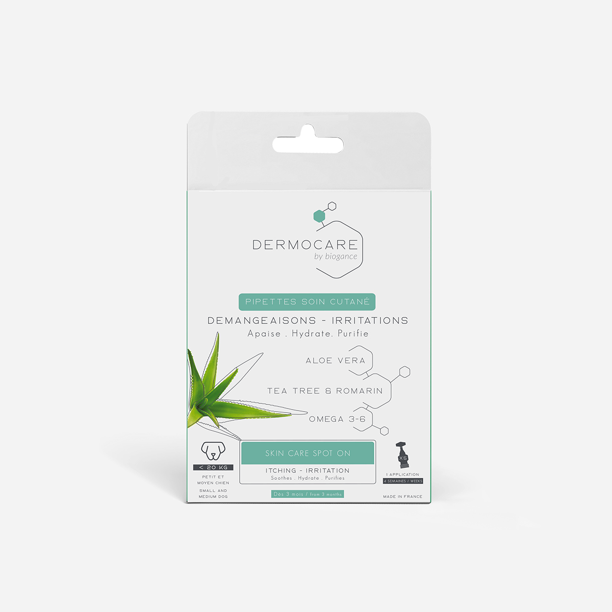 Biogance Dermocare pipette cane grande taglia aloe vera
