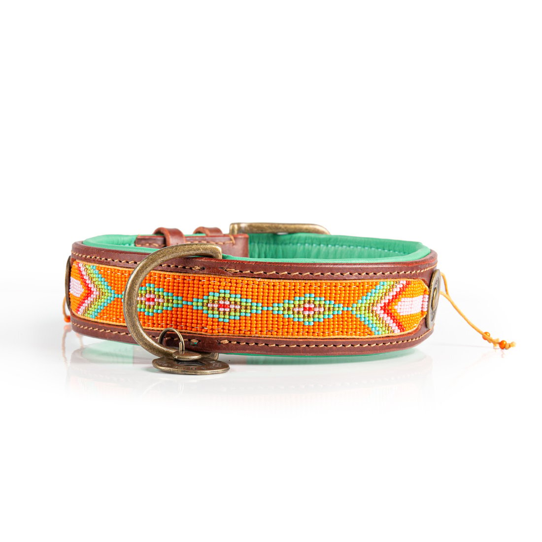 Dog with a Mission Tiger Lily collare cane arancione XL 4 cm