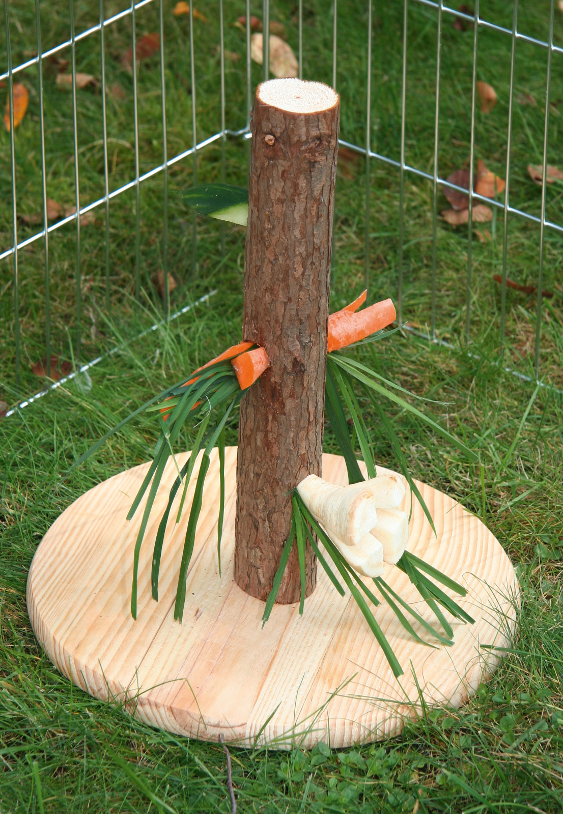 Kerbl Pet Feed Tree Nature albero porta cibo roditori legno 3 fori
