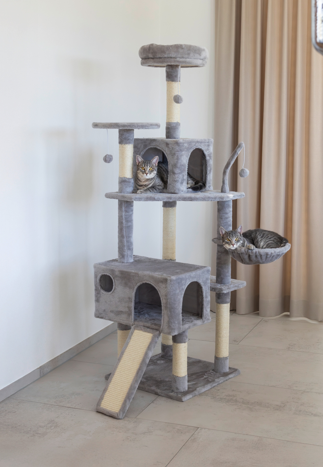 Kerbl Pet Levi tiragraffi gatto due cucce grotta sisal