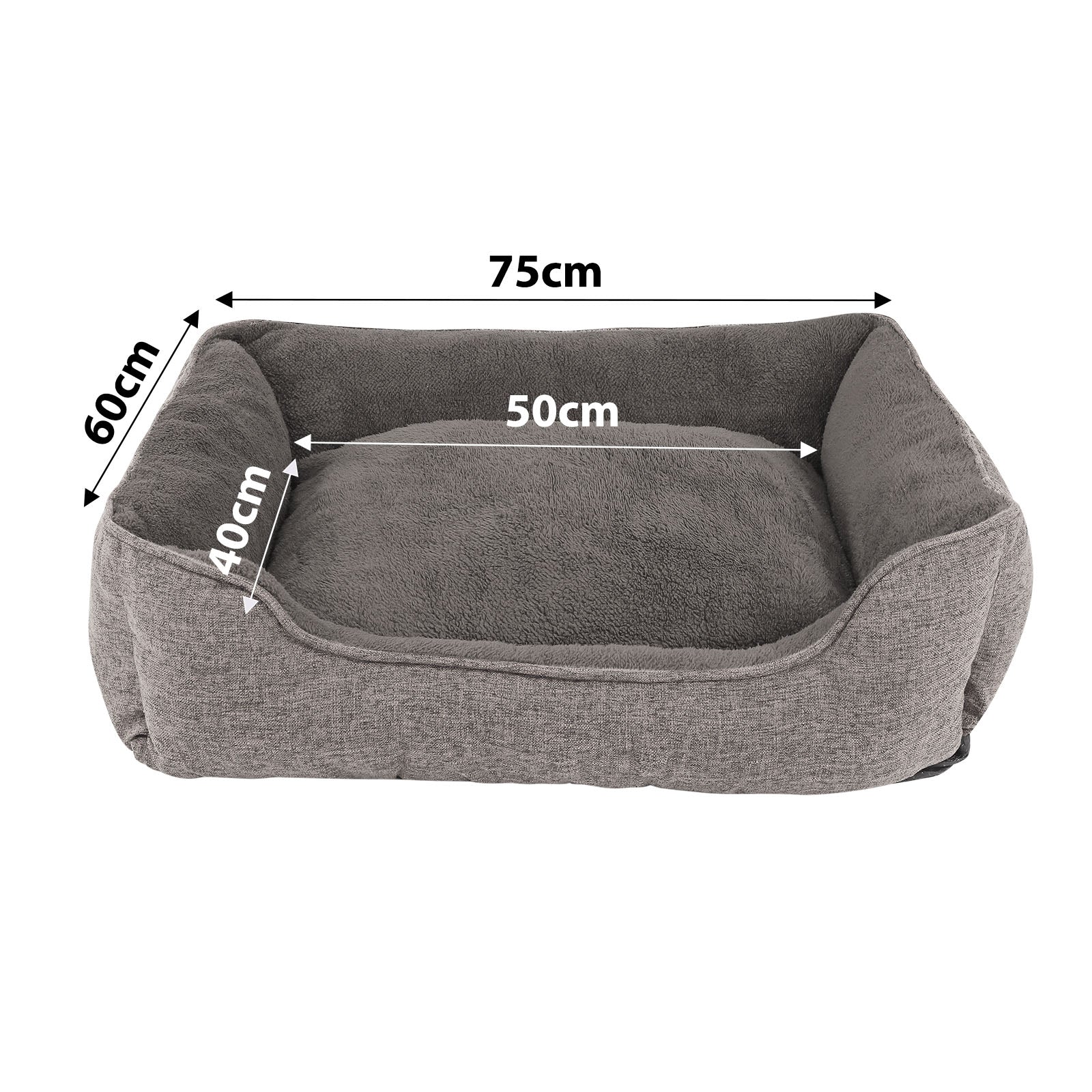 Lionto Katzenbettchen divano gatto sfoderabile grigio 75x60 cm