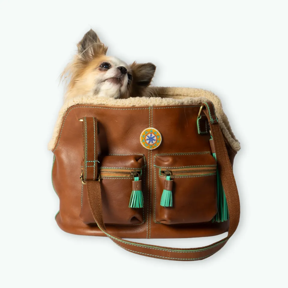 Dog with a Mission Blondie borsa cane pelle fino a 5 kg