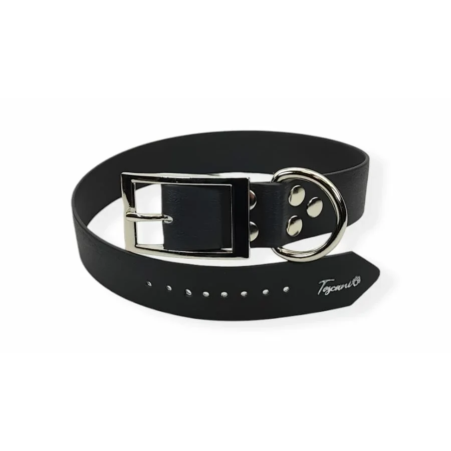 Toscani Waterproof collare cane fibbia taglia grande nero