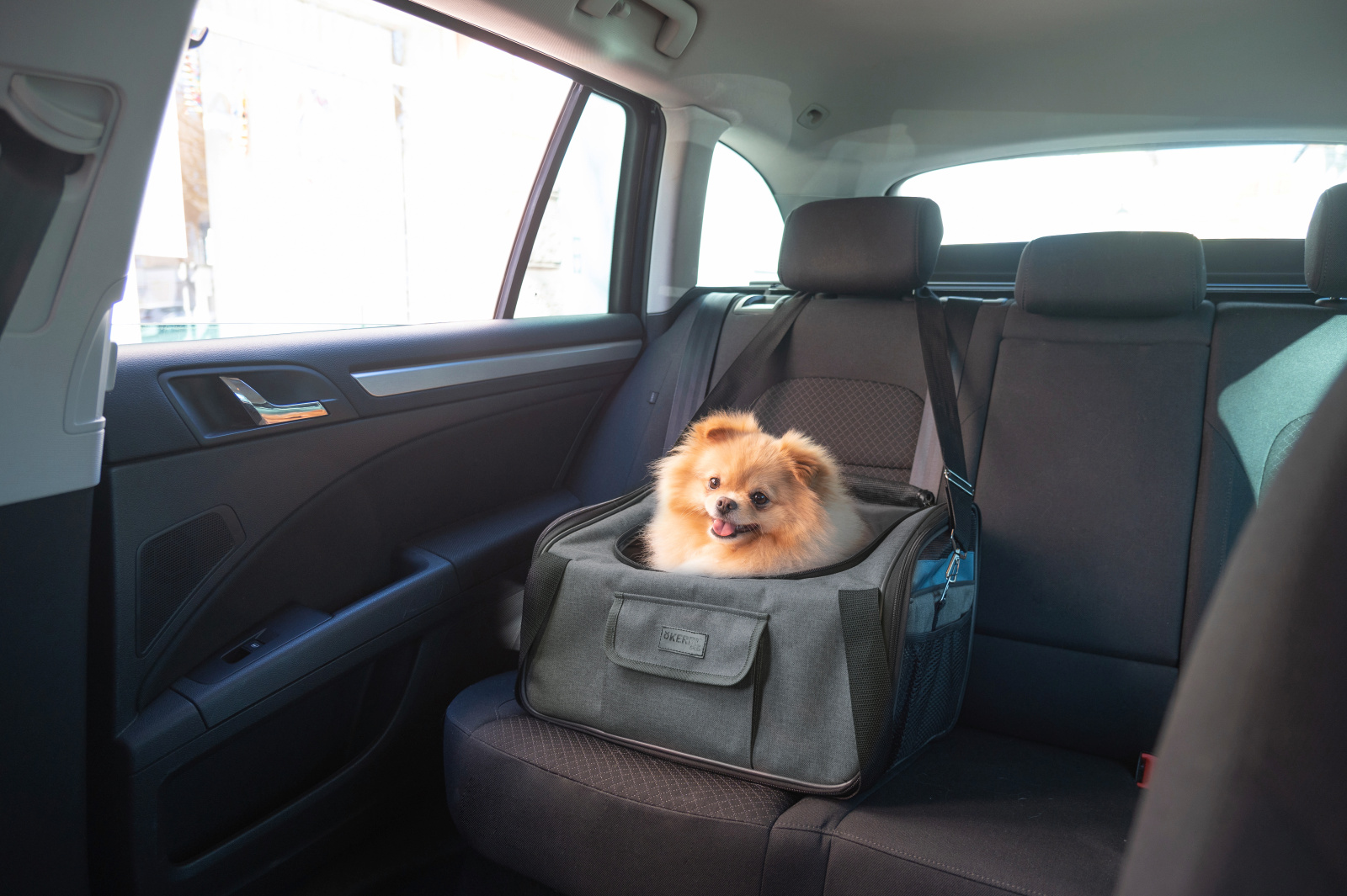 Kerbl Pet Vacation borsa trasporto cane auto Oxford 4 in 1