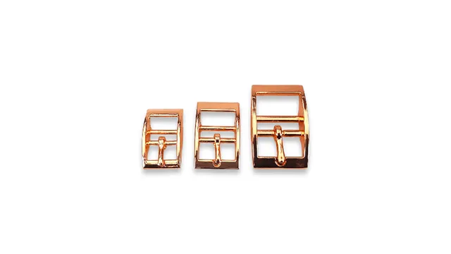 Toscani Chiusure fibbie collari zinco oro rosa lucido