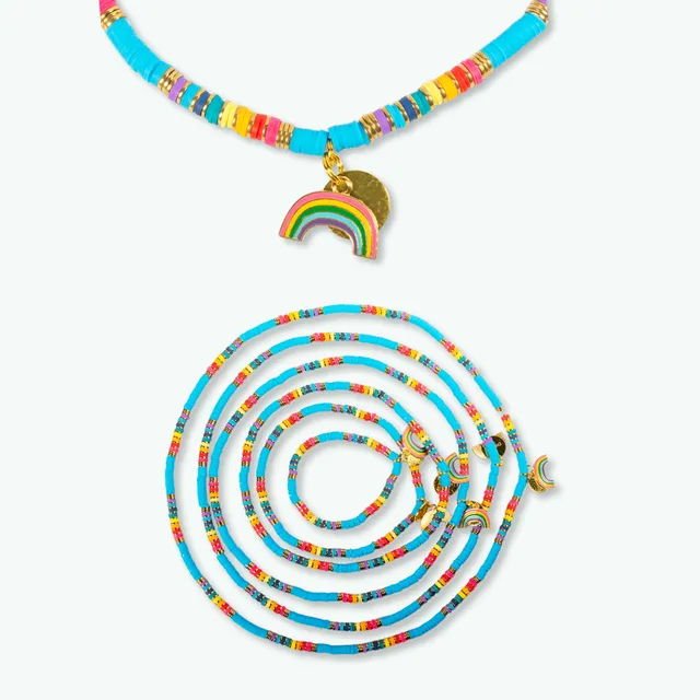 Dog with a Mission Rainbow collana cane L arcobaleno 50 cm