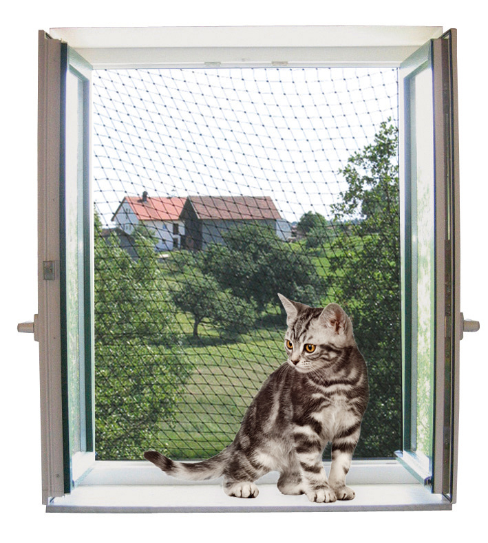 Kerbl Pet Cat Safety Net rete sicurezza gatti balcone con fissaggi