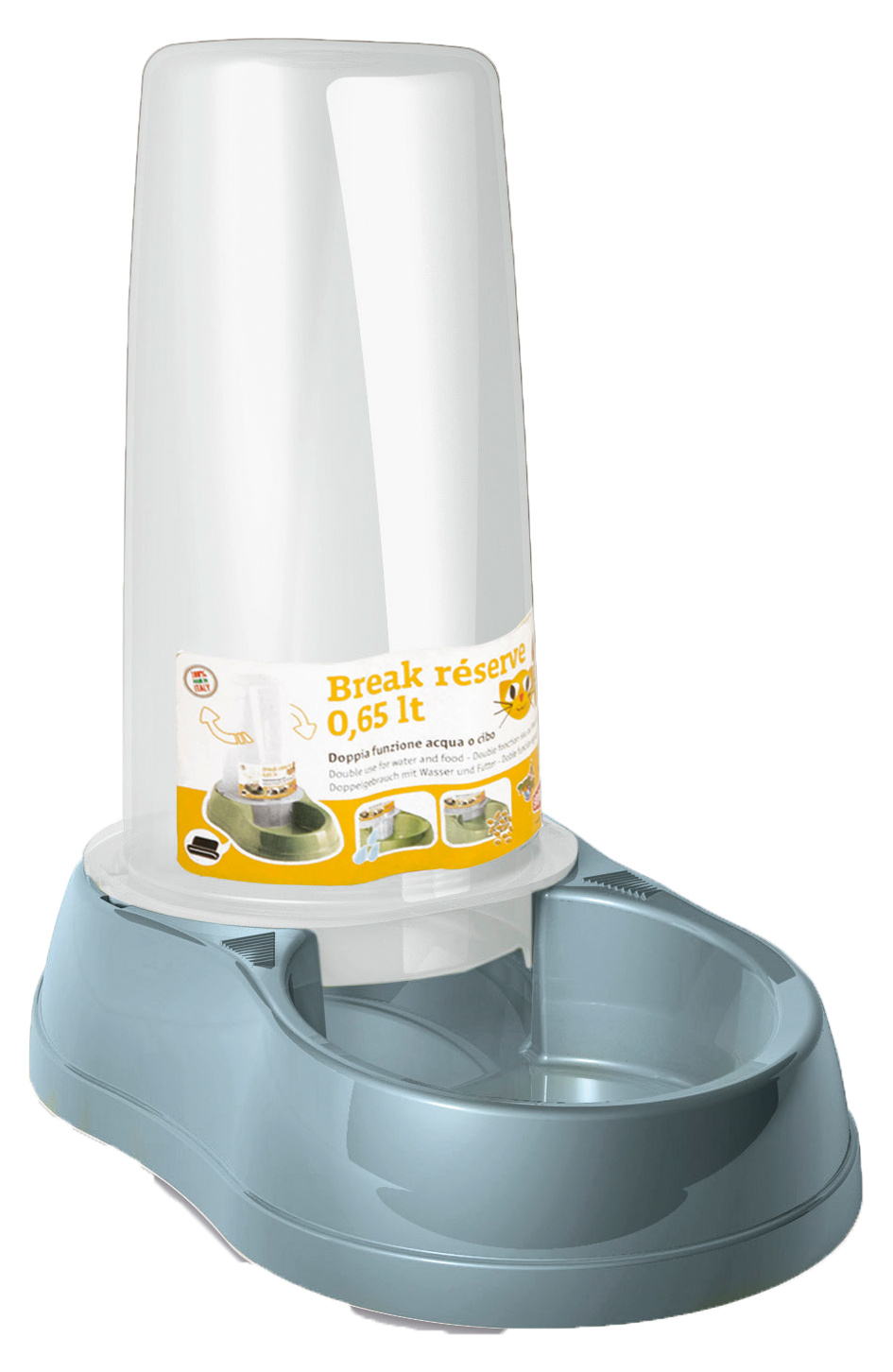 Kerbl Pet Water and Feed Trough Ciotola Doppia Plastica 2 Pezzi