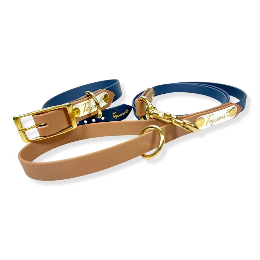 Toscani Waterproof Completo Bicolore collare+guinzaglio cane