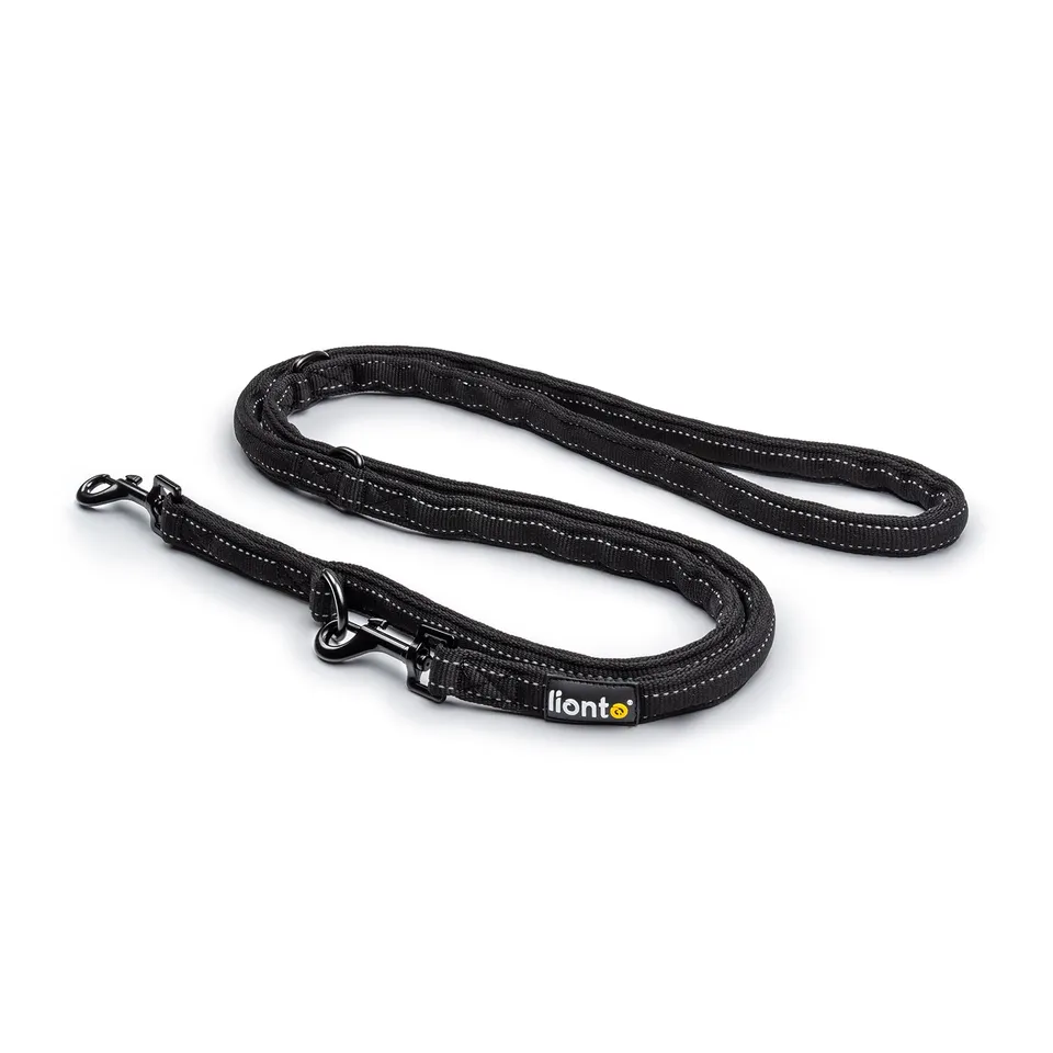 Lionto Hunde-Spaziergang guinzaglio cane 200 cm nero riflettente