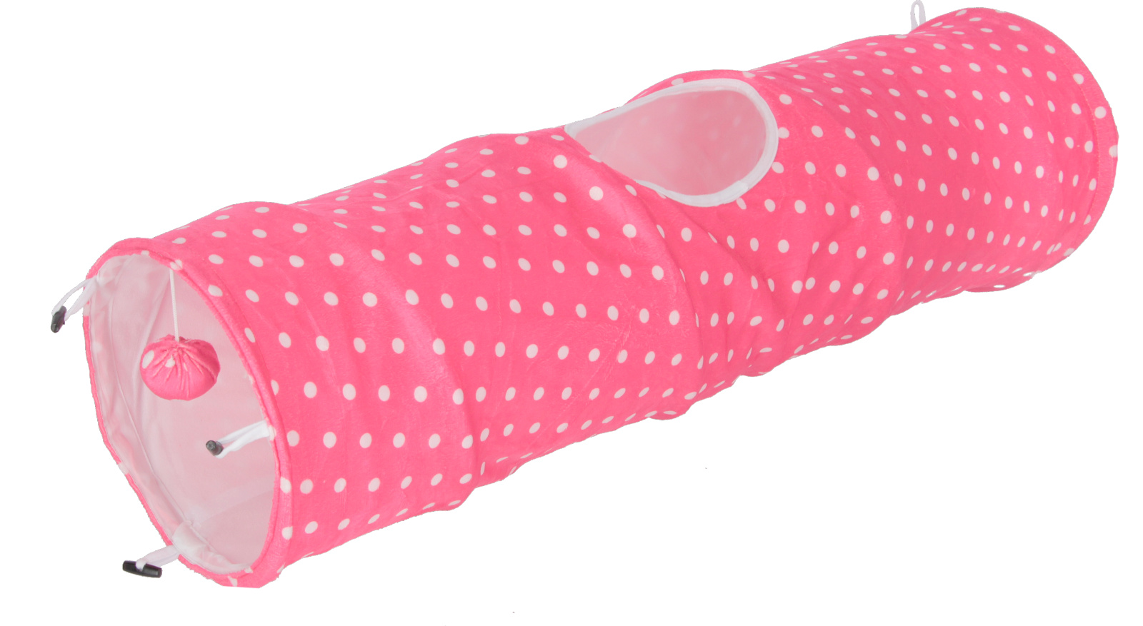 Kerbl Pet Puntino tunnel gatto nylon 3 uscite con pallina