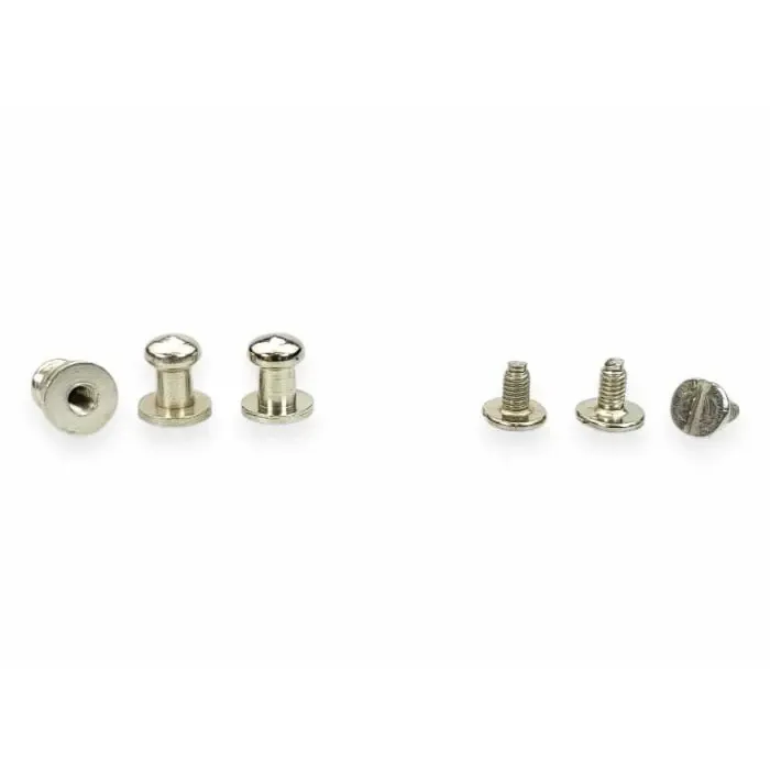 Toscani Rivetti e borchie gemelli argento zinco 6 mm