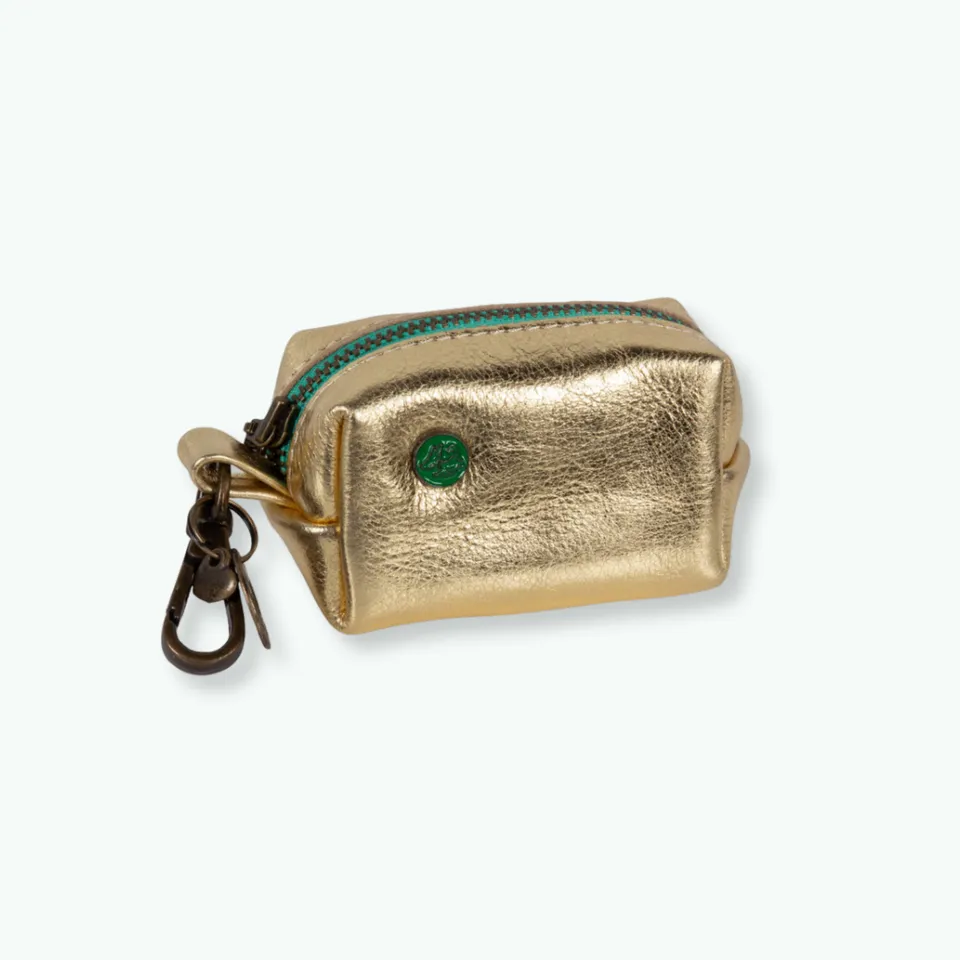 Dog with a Mission Bling porta sacchetti cane pelle oro
