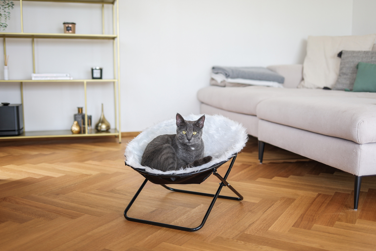 Kerbl Pet Cat Sleeping Sharon lettino gatto peluche pieghevole