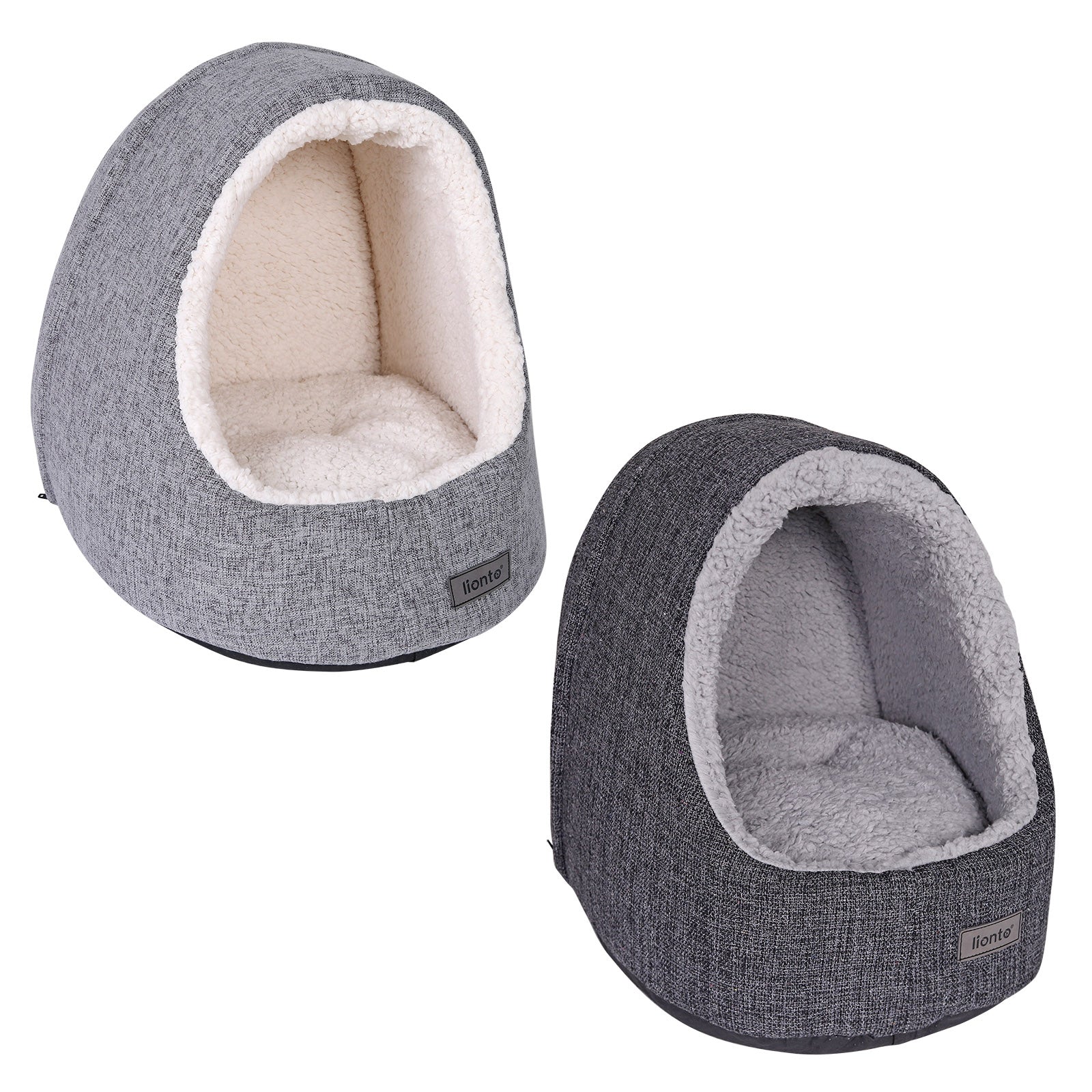 Lionto Katzenbettchen grotta gatto 40x35x38 cm grigio scuro