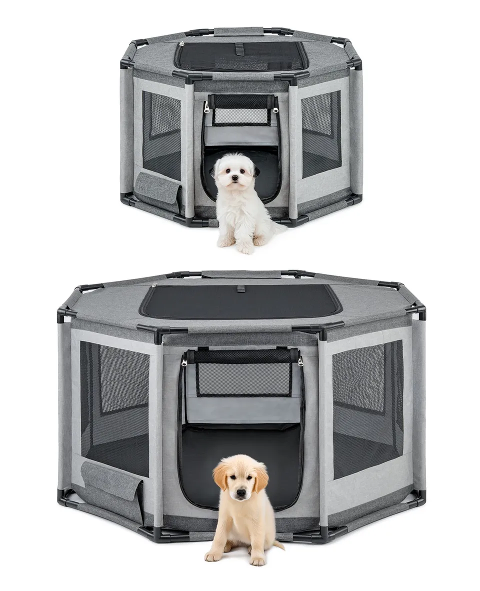 Lionto Welpenausstattung box cuccioli 112x112x62 cm tessuto