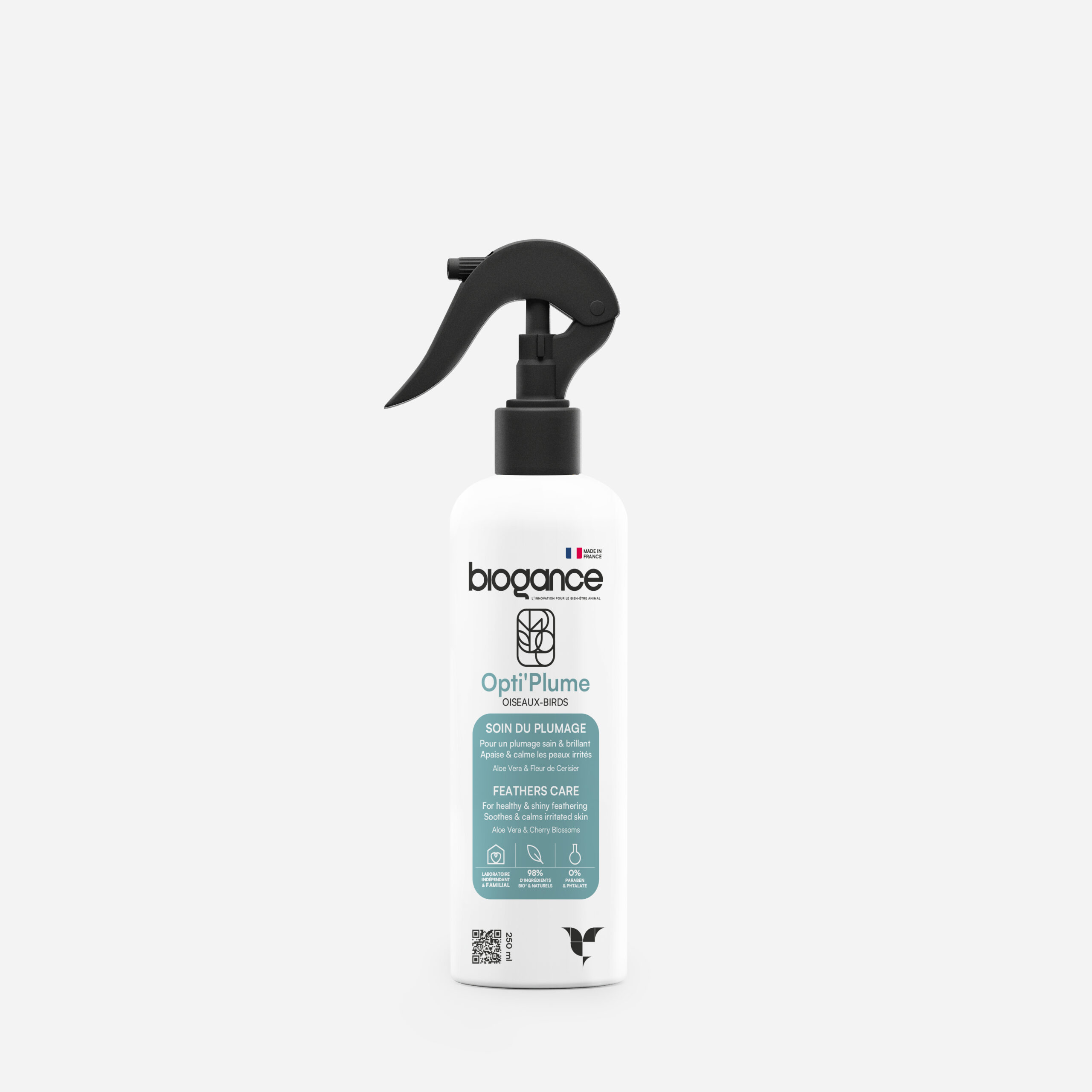 Biogance Opti'Plume spray piumaggio uccelli aloe bio