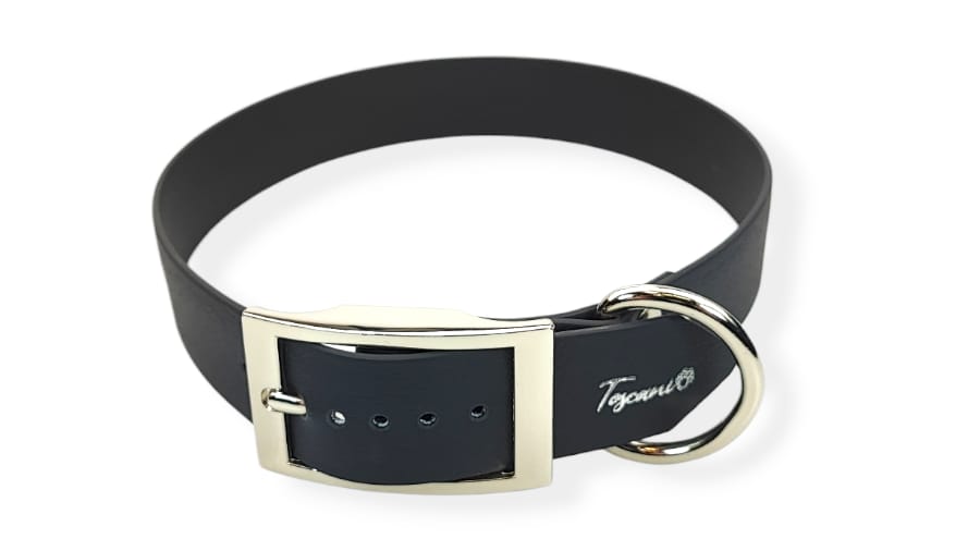 Toscani Waterproof collare cane fibbia taglia grande nero