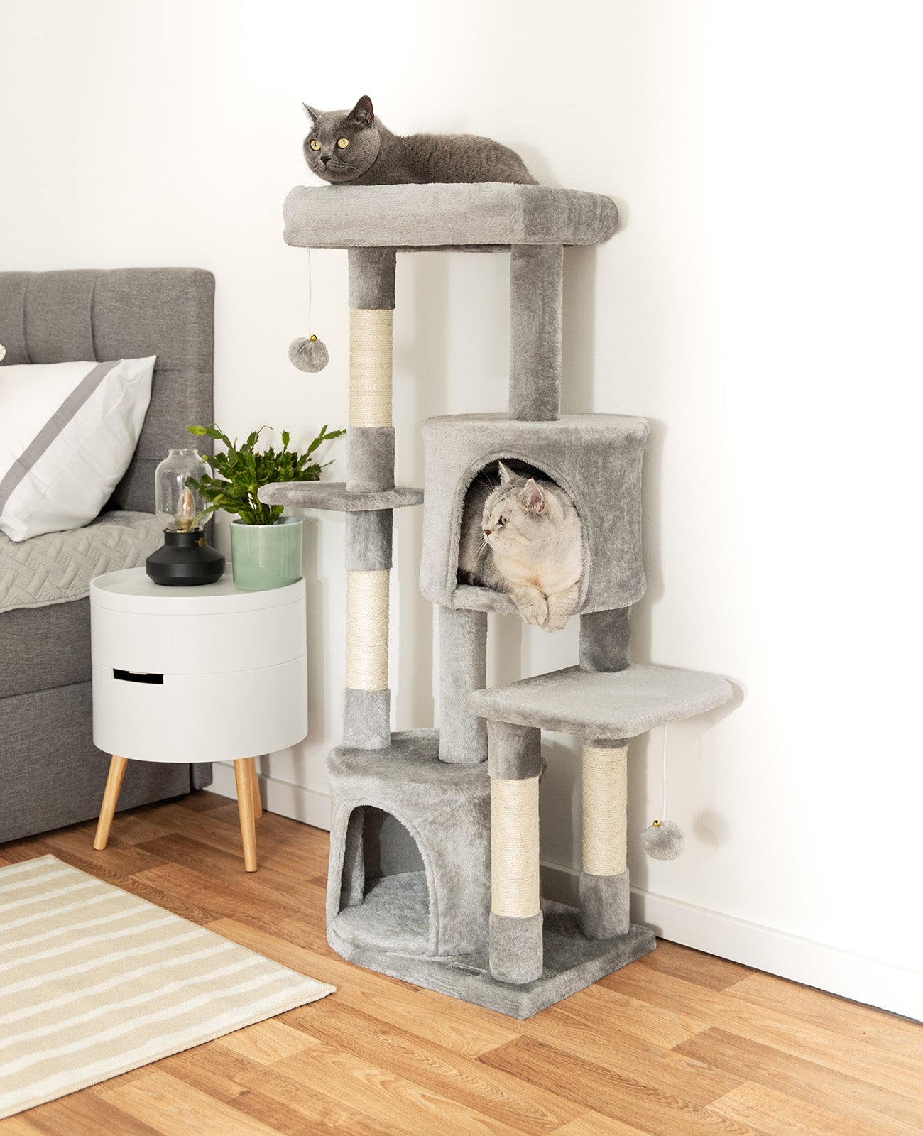 Lionto Katzenkratzbäume tiragraffi 115 cm beige con cu affection