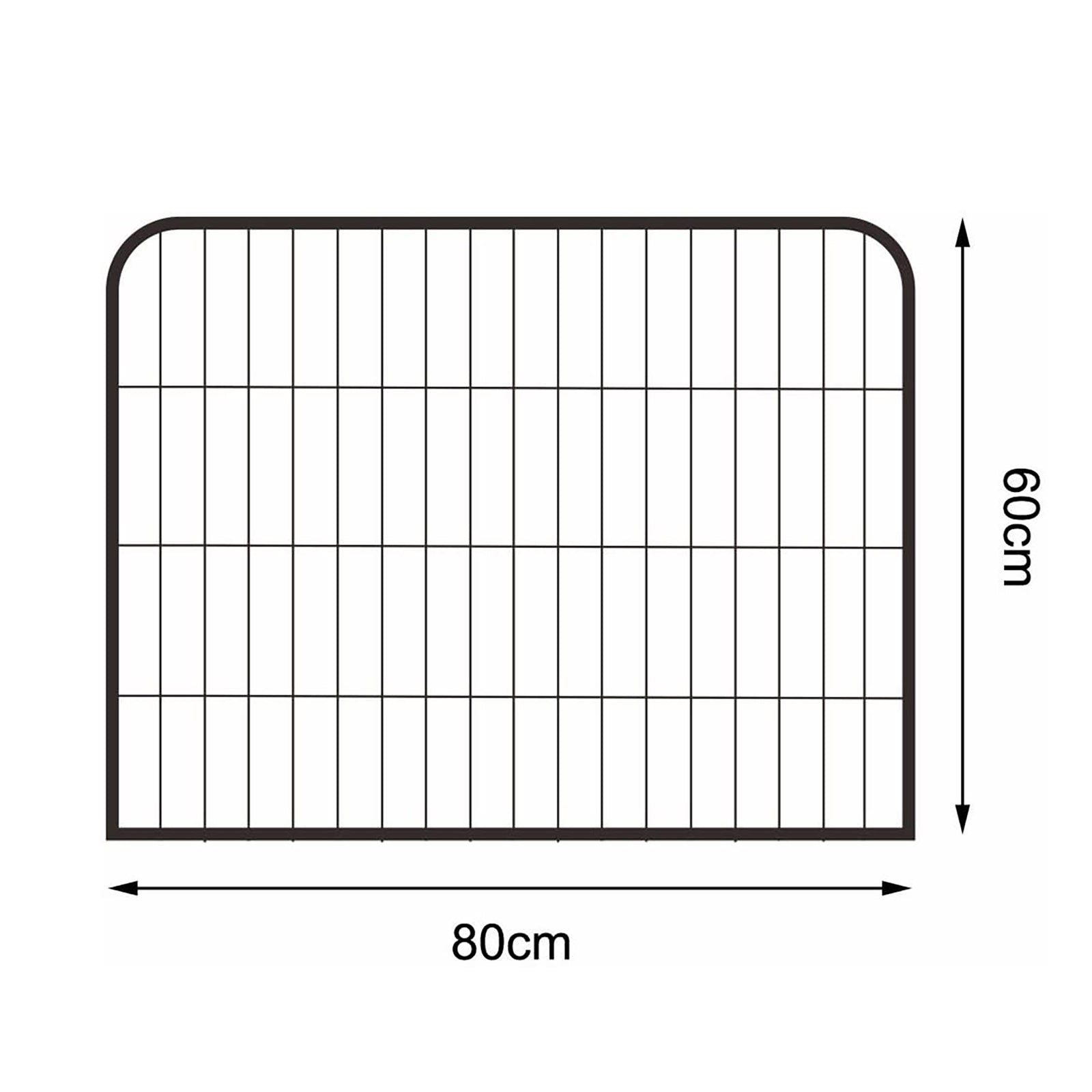 Lionto Freilaufgehege metallo recinto cuccioli 8 elementi 60 cm