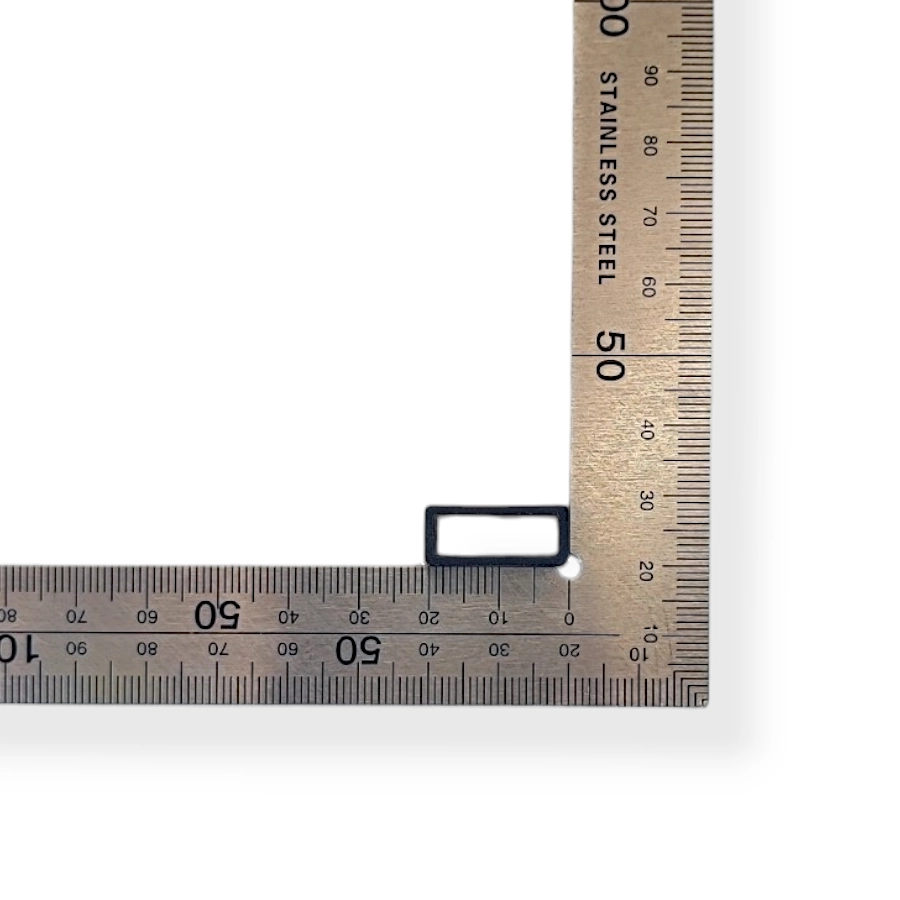 Toscani Scorrevoli Rettangolo Plastica Nera 20mm Ferma Fettuccia