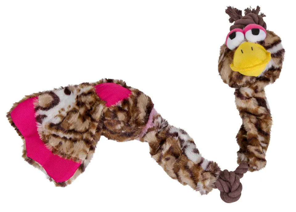 Kerbl Pet Duck Huggo peluche cane papera con corda