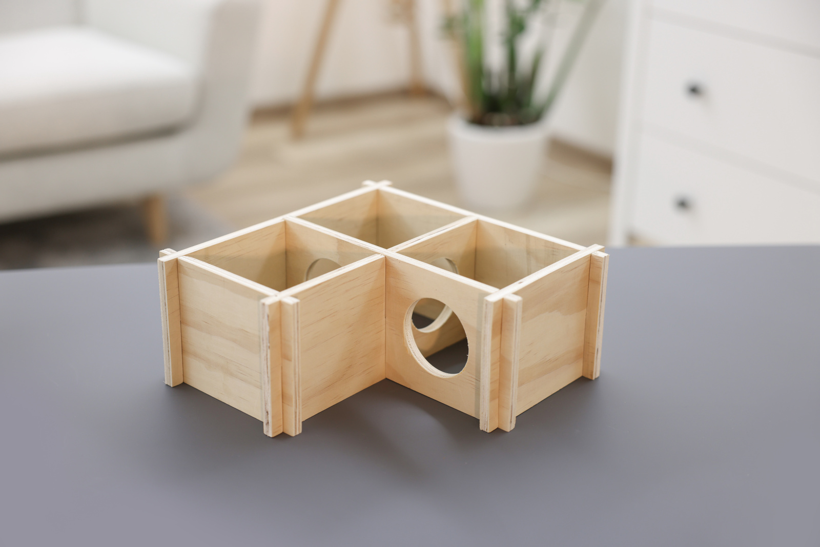 Kerbl Pet Hamster House Casetta Legno 3 Camere per Roditori
