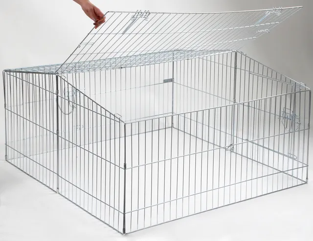 Kerbl Pet Outdoor Pen Easy recinto esterno conigli zincato 2 porte