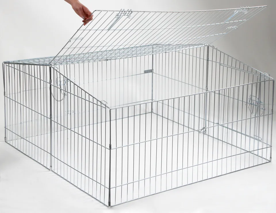 Kerbl Pet Outdoor Pen Easy recinto esterno conigli zincato 2 porte