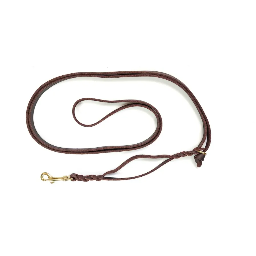 Toscani Cuoio Tres guinzaglio cane 250 cm tre in uno