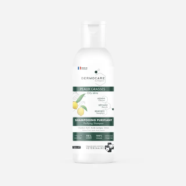 Biogance Dermocare Shampoo Purificante Cane Pelli Grasse Carbone