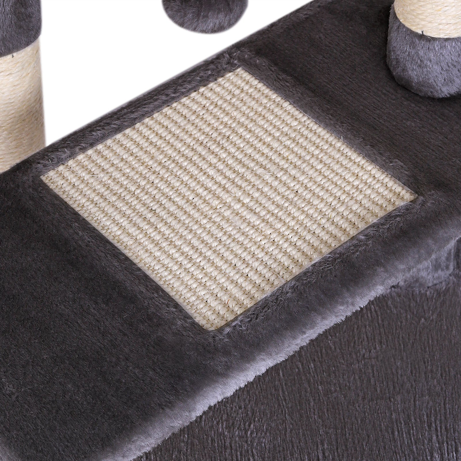 Lionto tiragraffi gatto grigio chiaro 75 cm cuccia sisal