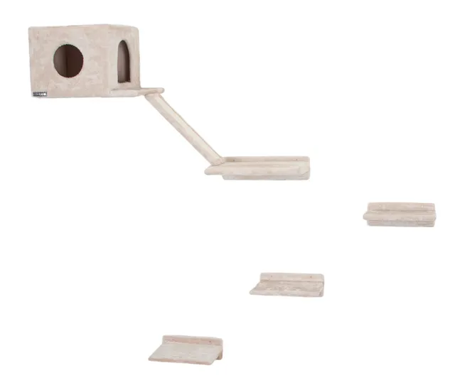 Kerbl Montblanc parete arrampicata gatto 6 pezzi con cuccia