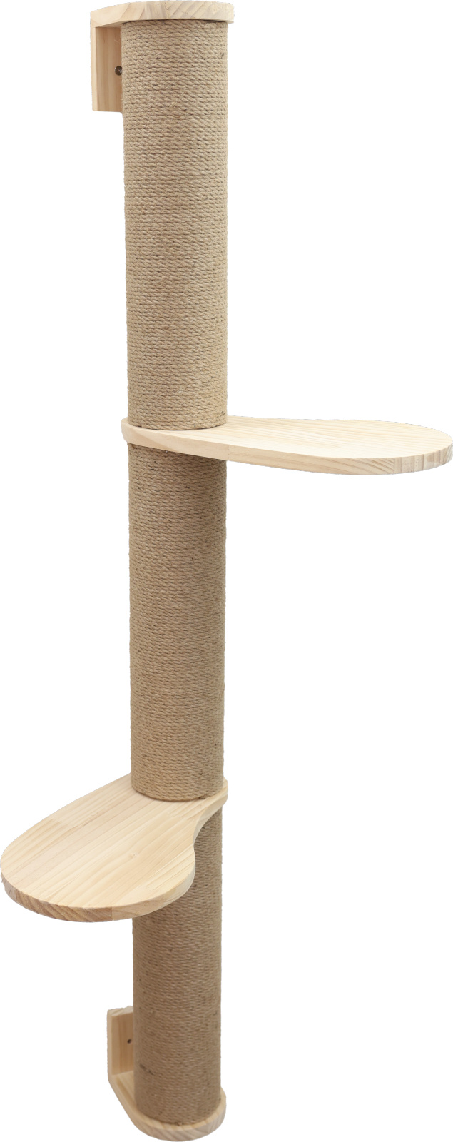 Kerbl Timber Tronco Tiragraffi Parete Legno Iuta 2 Piattaforme