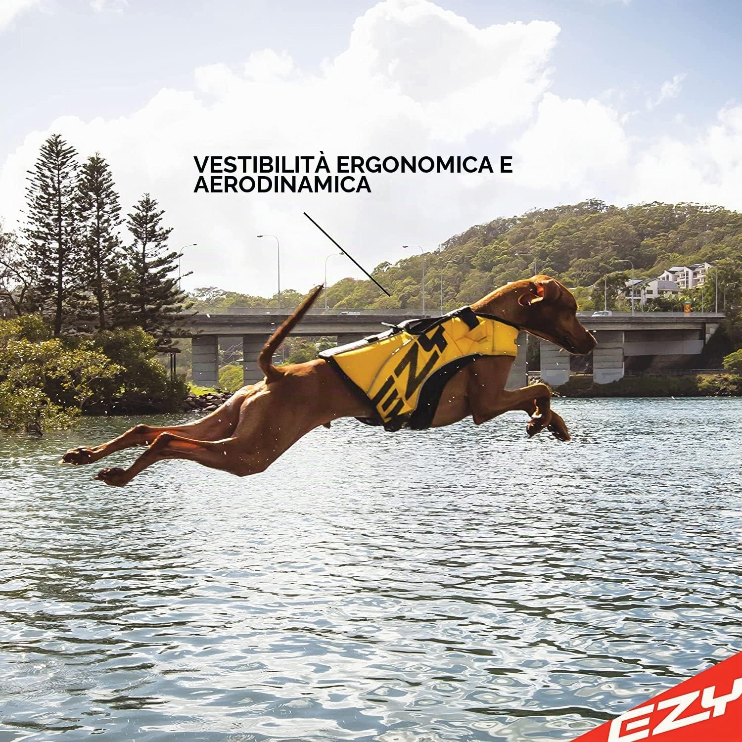 EzyDog DFD X2 Premium giubbotto salvagente cane L giallo