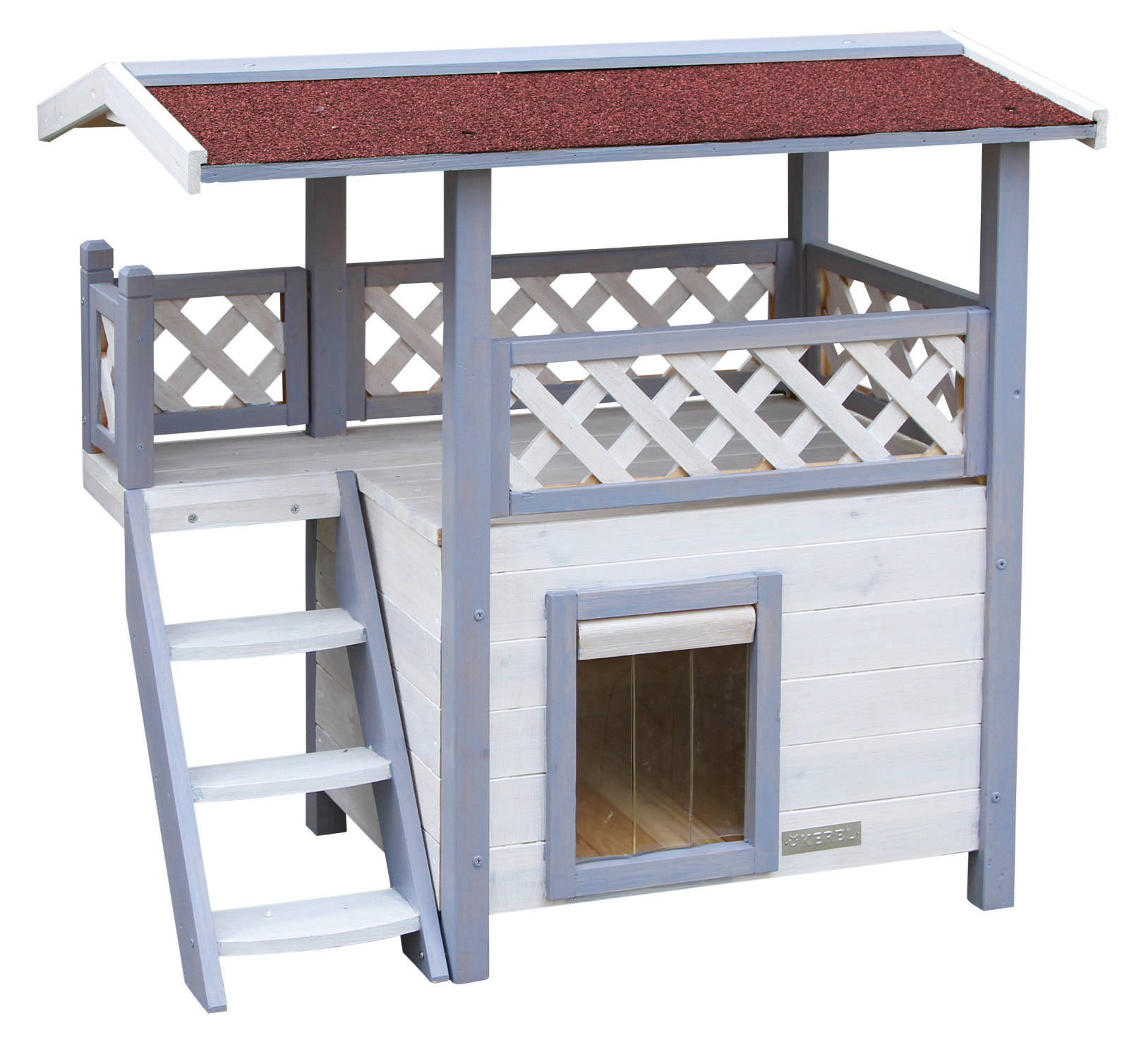 Kerbl Pet Lodge Ontario casetta gatto esterno legno 2 piani